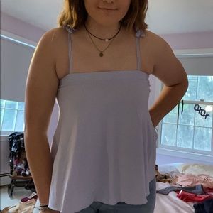 Lilac flowy tank top